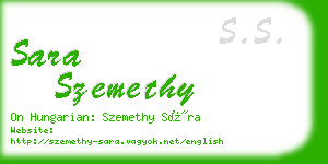 sara szemethy business card